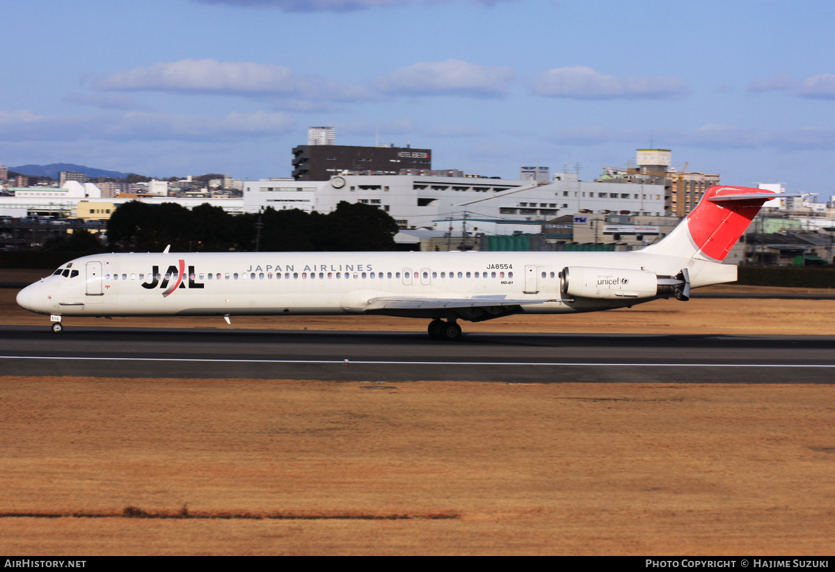 Aircraft Photo of JA8554 | McDonnell Douglas MD-81 (DC-9-81) | Japan Airlines - JAL | AirHistory.net #413946