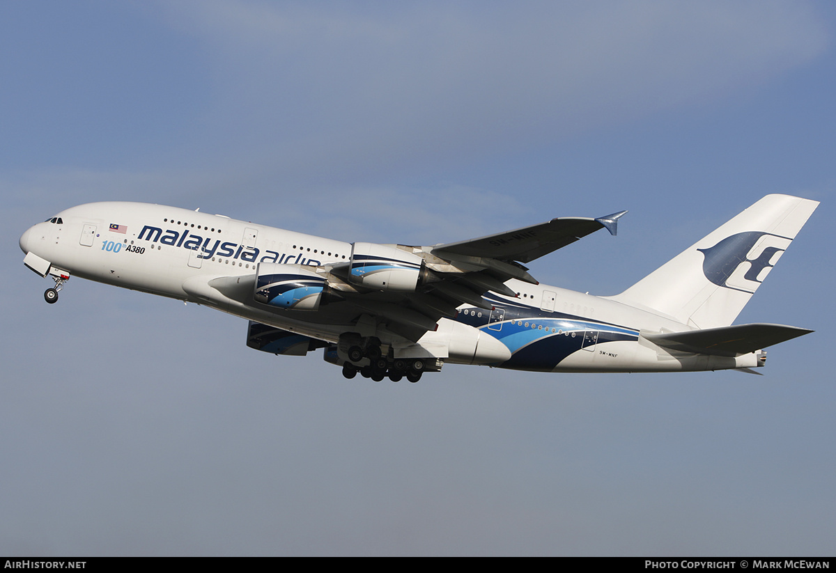 Aircraft Photo of 9M-MNF | Airbus A380-841 | Malaysia Airlines | AirHistory.net #414009