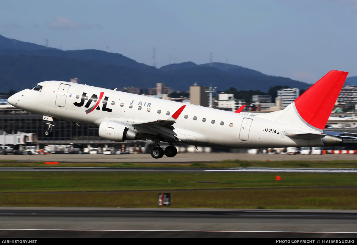 Aircraft Photo of JA214J | Embraer 170STD (ERJ-170-100STD) | Japan Airlines - JAL | AirHistory.net #414016