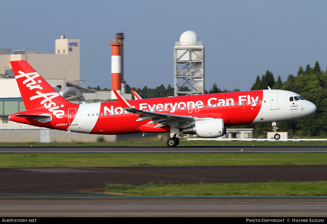 Aircraft Photo of JA05AJ | Airbus A320-216 | AirAsia | AirHistory.net #414017