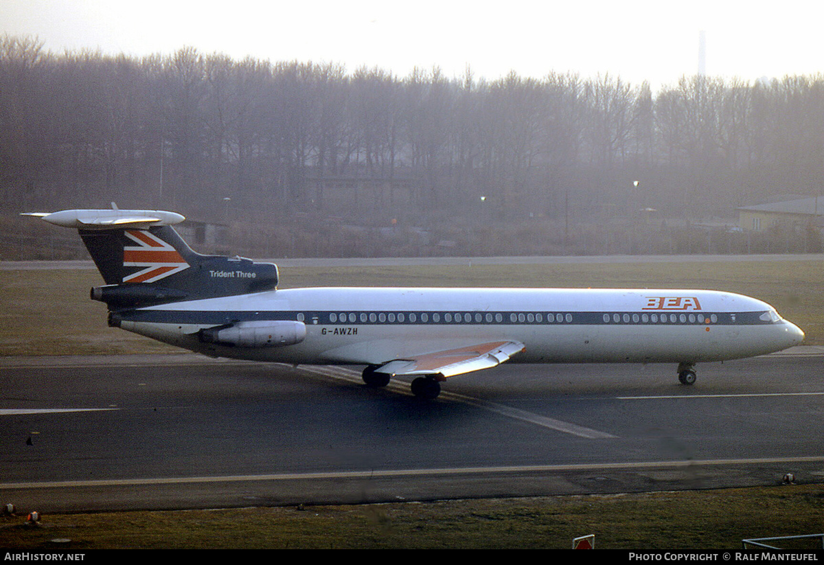 Aircraft Photo of G-AWZH | Hawker Siddeley HS-121 Trident 3B | BEA - British European Airways | AirHistory.net #414051