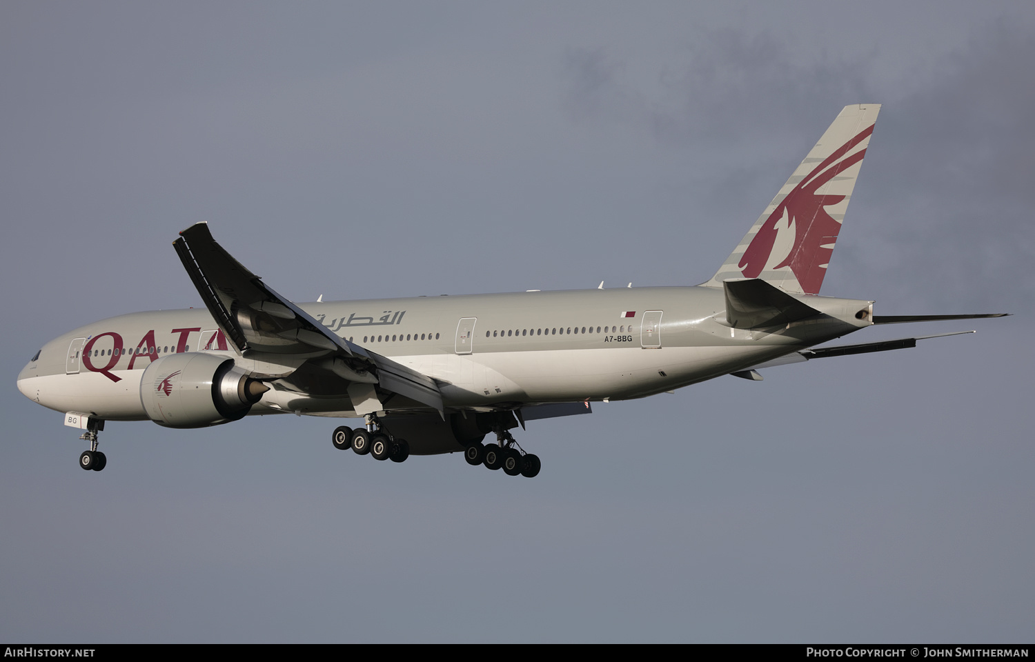 Aircraft Photo of A7-BBG | Boeing 777-2DZ/LR | Qatar Airways | AirHistory.net #414129