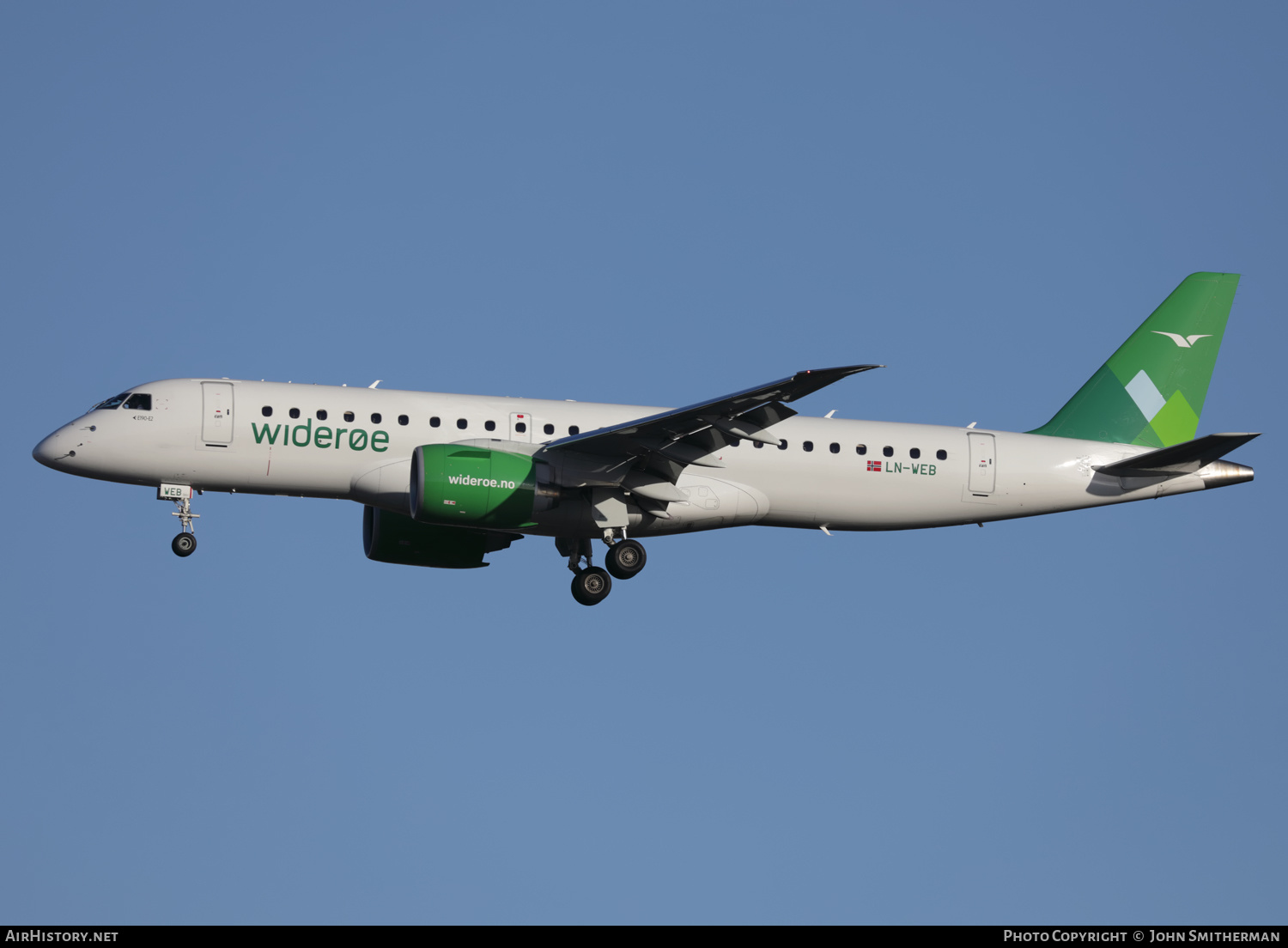 Aircraft Photo of LN-WEB | Embraer 190-E2 (ERJ-190-300) | Widerøe | AirHistory.net #414208