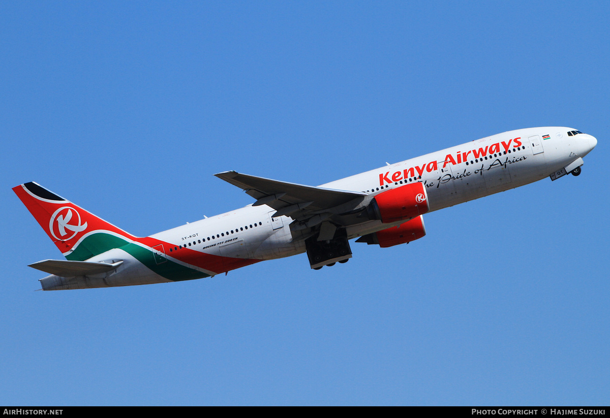 Aircraft Photo of 5Y-KQT | Boeing 777-2U8/ER | Kenya Airways | AirHistory.net #414210