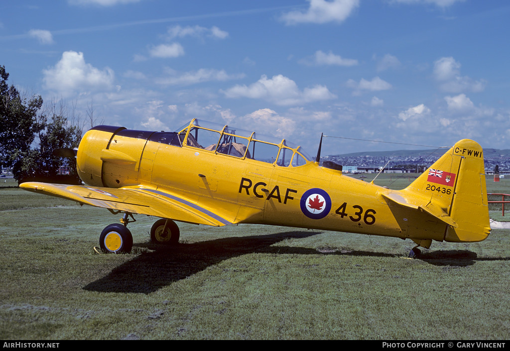 Aircraft Photo of C-FWWI / 20436 | North American Harvard Mk4 | Canada - Air Force | AirHistory.net #414264