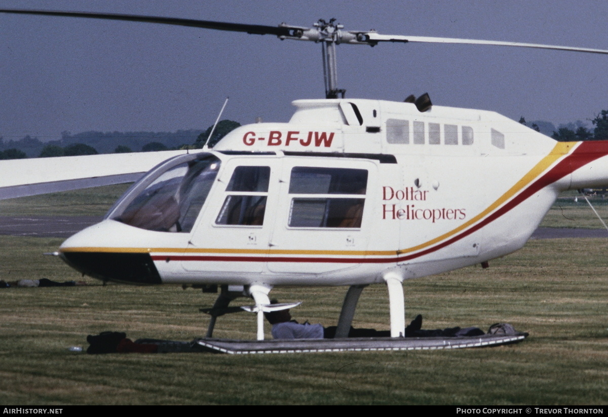 Aircraft Photo of G-BFJW | Bell AB-206B JetRanger II | Dollar Helicopters | AirHistory.net #414306