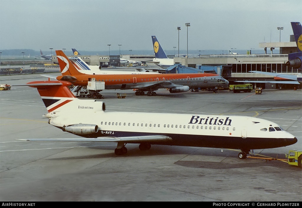 Aircraft Photo of G-AVFJ | Hawker Siddeley HS-121 Trident 2E | British Airways | AirHistory.net #414520