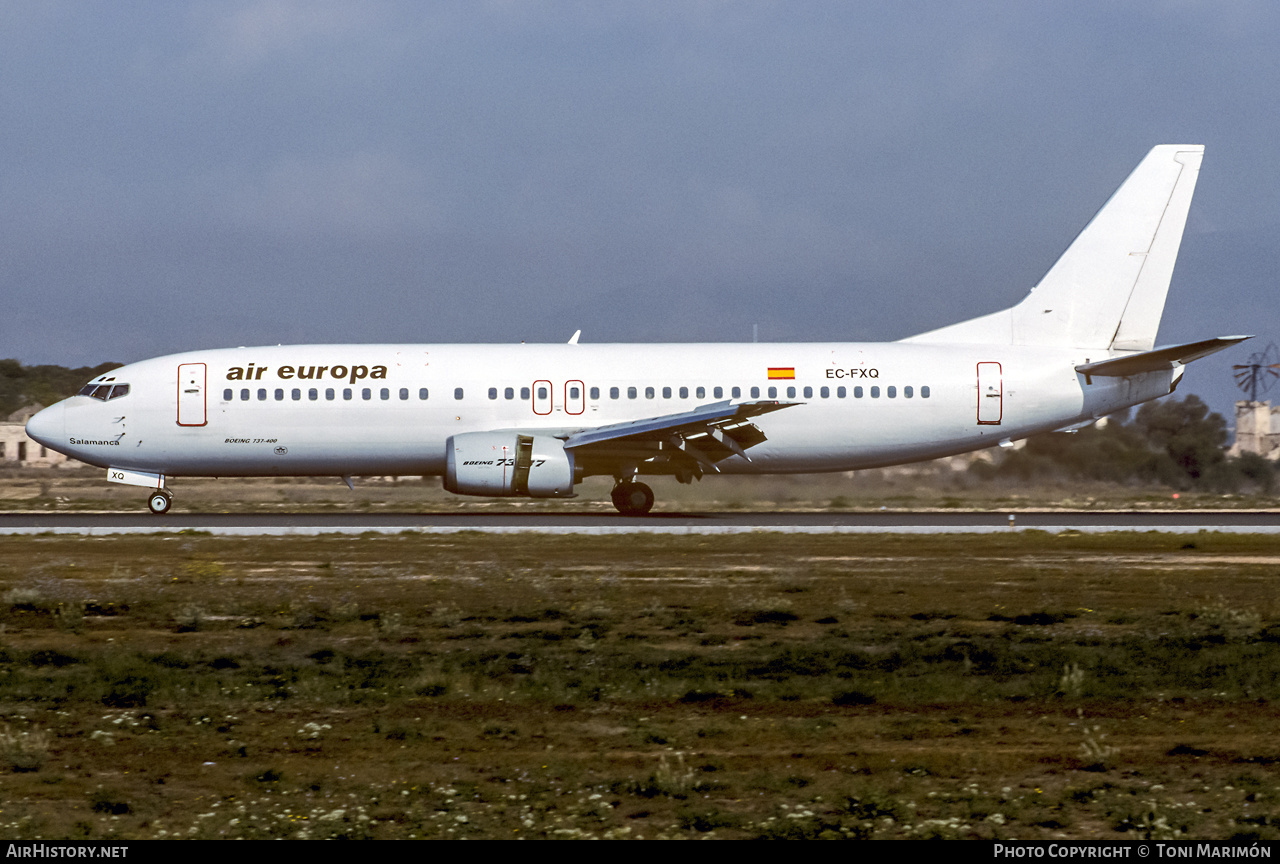Aircraft Photo of EC-FXQ | Boeing 737-4Q8 | Air Europa | AirHistory.net #414718