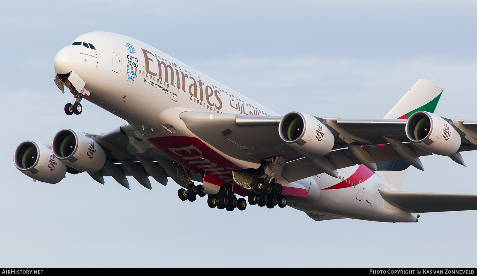 Aircraft Photo of A6-EOJ | Airbus A380-861 | Emirates | AirHistory.net #414772
