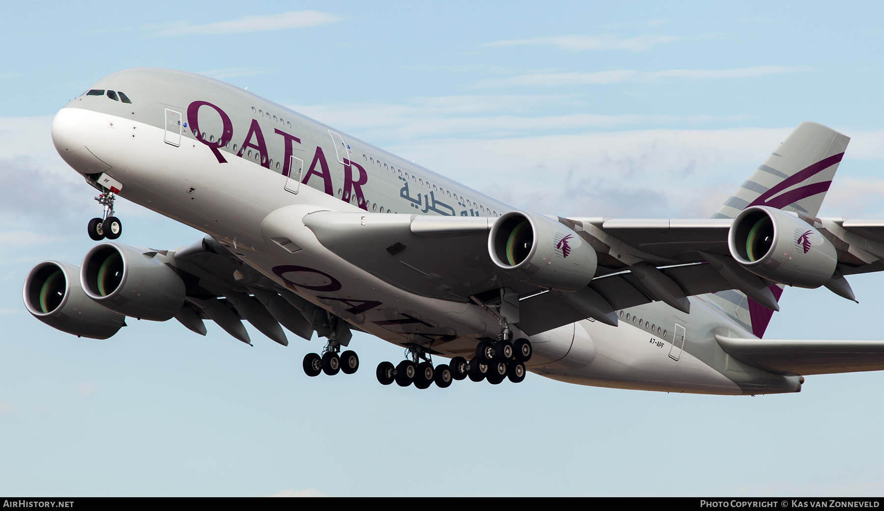 Aircraft Photo of A7-APF | Airbus A380-861 | Qatar Airways | AirHistory.net #414839