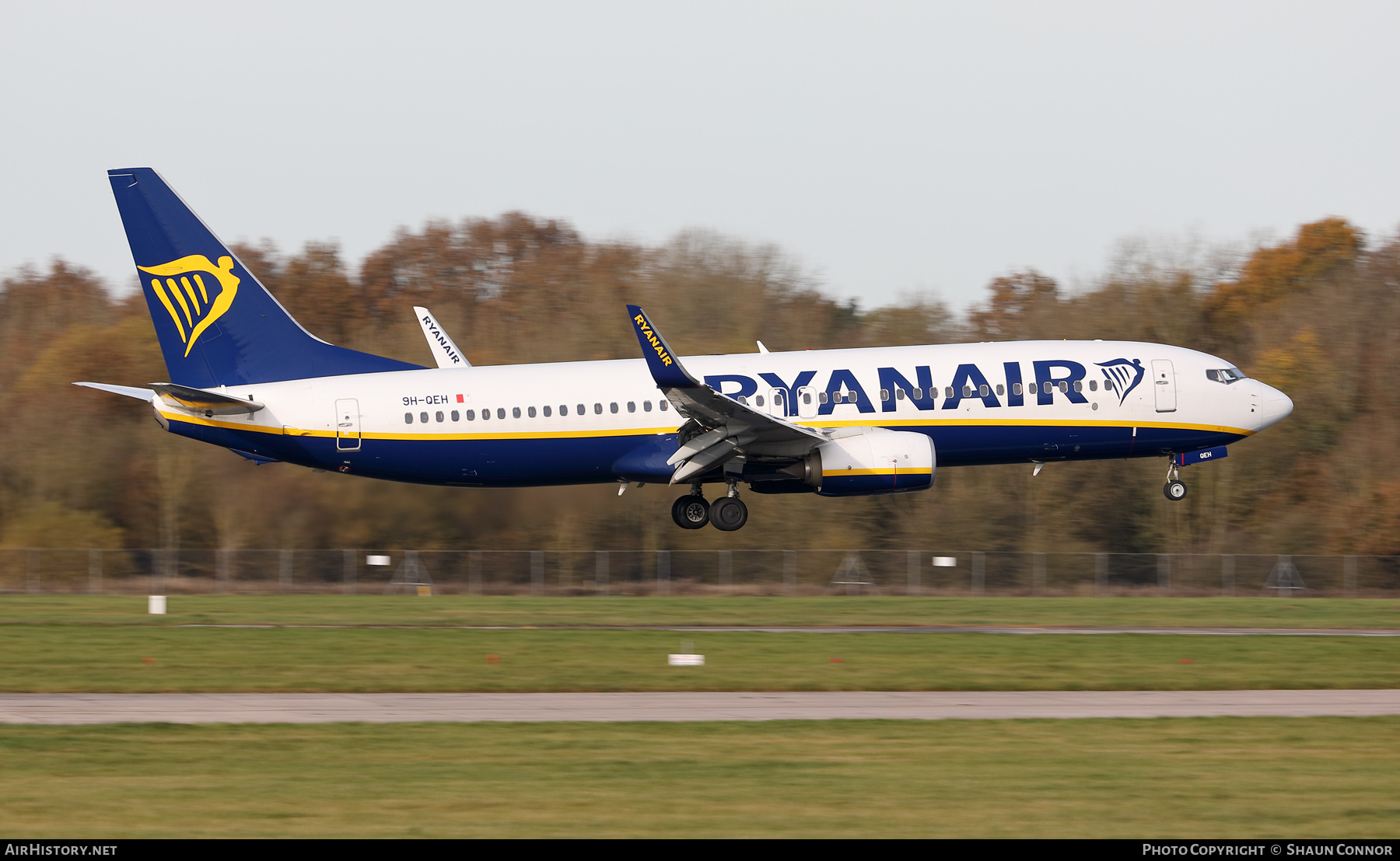 Aircraft Photo of 9H-QEH | Boeing 737-800 | Ryanair | AirHistory.net #415135