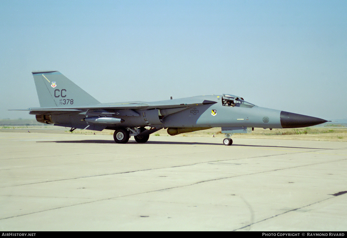 Aircraft Photo of 70-2378 / AF70-378 | General Dynamics F-111F Aardvark | USA - Air Force | AirHistory.net #415457