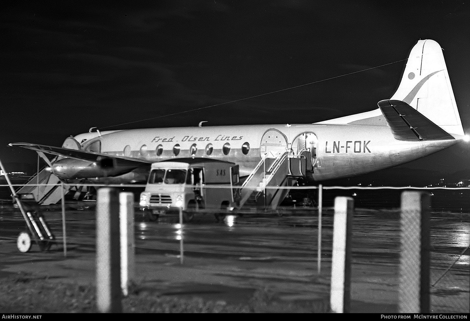 Aircraft Photo of LN-FOK | Vickers 779D Viscount | Fred. Olsen Lines | AirHistory.net #415913