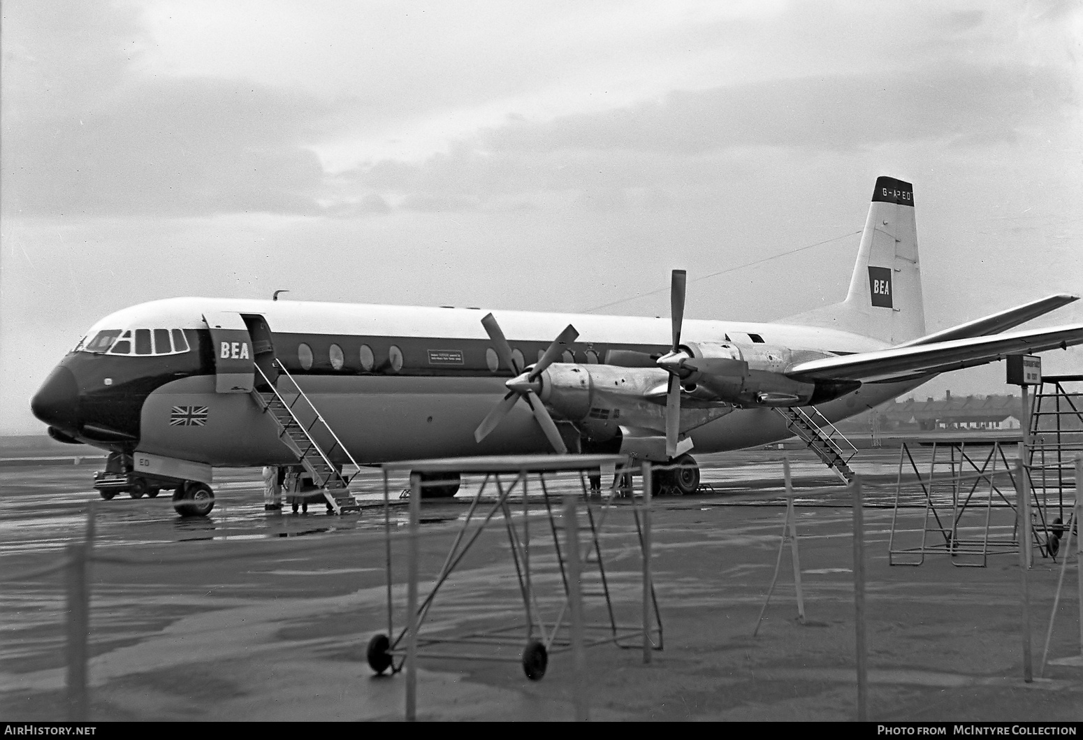 Aircraft Photo of G-APED | Vickers 951 Vanguard | BEA - British European Airways | AirHistory.net #415925