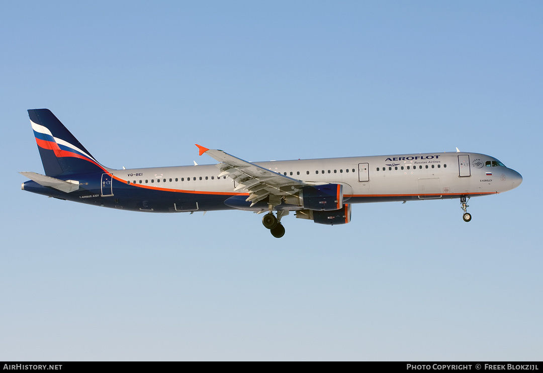 Aircraft Photo of VQ-BEI | Airbus A321-211 | Aeroflot - Russian Airlines | AirHistory.net #416094