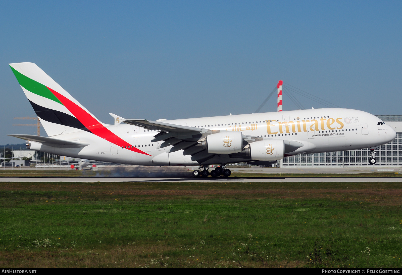 Aircraft Photo of A6-EUJ | Airbus A380-861 | Emirates | AirHistory.net #416212