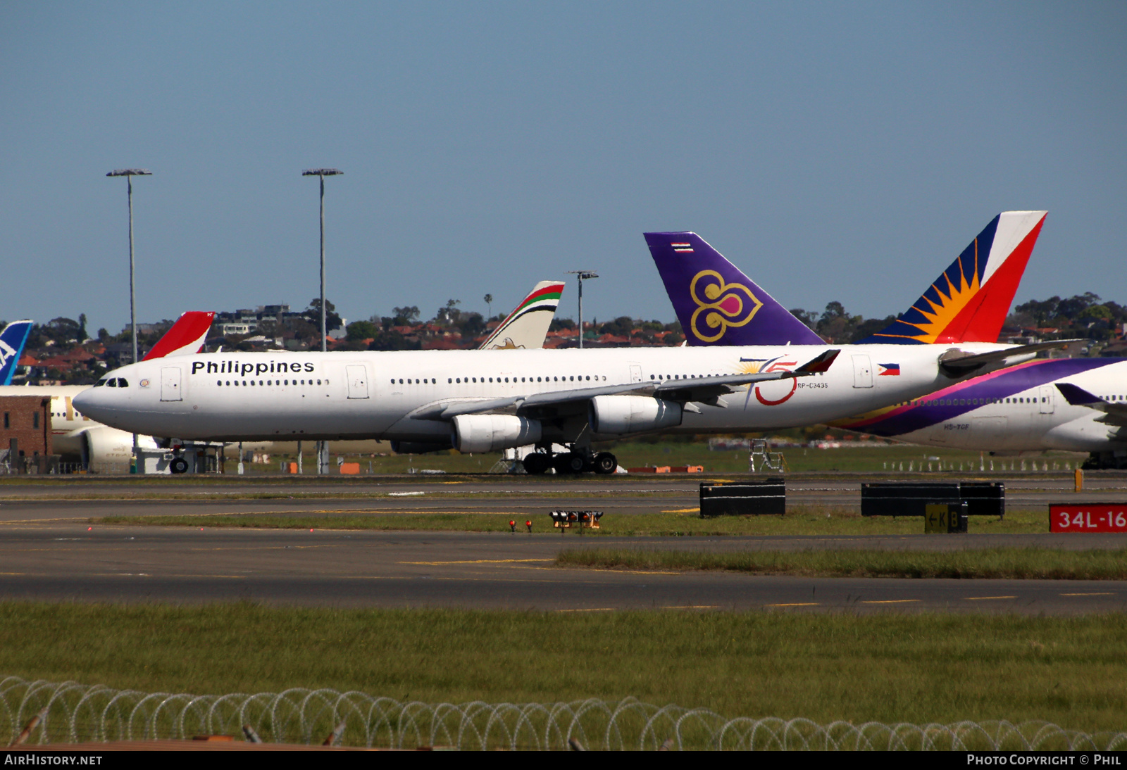 Aircraft Photo of RP-C3435 | Airbus A340-313X | Philippine Airlines | AirHistory.net #416244