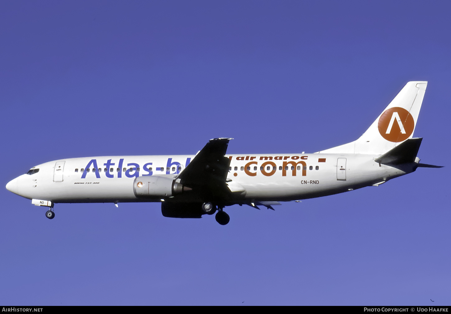 Aircraft Photo of CN-RND | Boeing 737-4B6 | Atlas Blue | AirHistory.net #416267