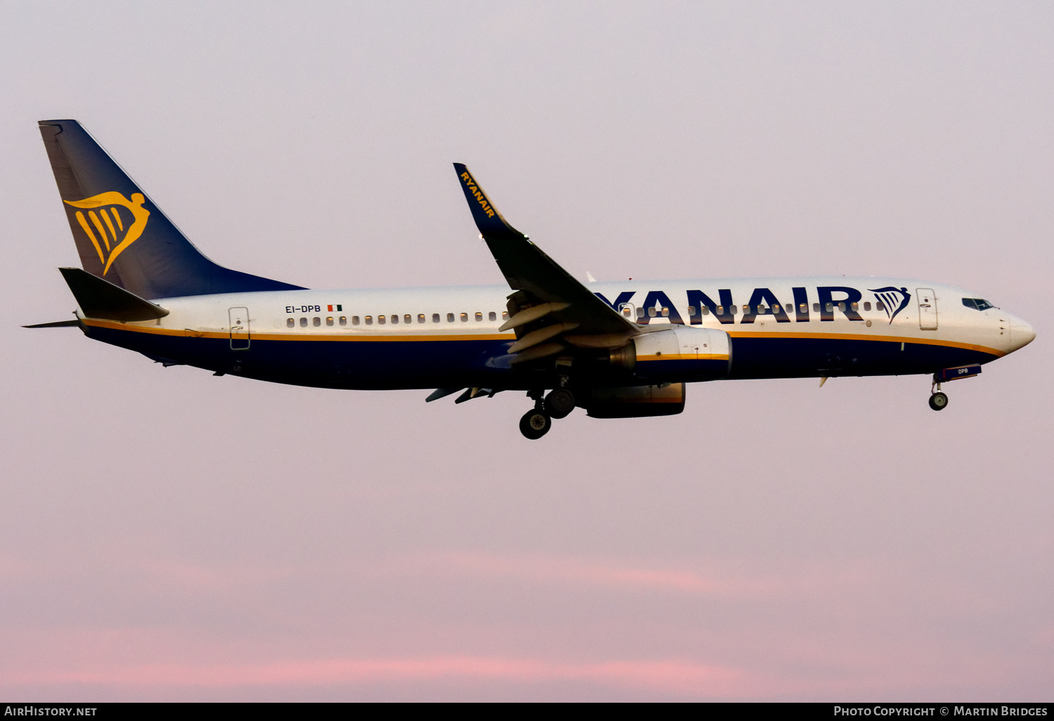 Aircraft Photo of EI-DPB | Boeing 737-8AS | Ryanair | AirHistory.net #416337