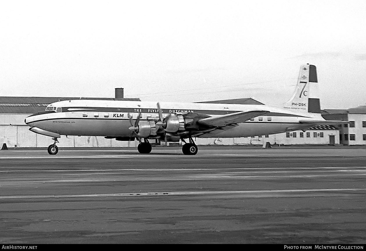 Aircraft Photo of PH-DSK | Douglas DC-7C | KLM - Royal Dutch Airlines | AirHistory.net #416347