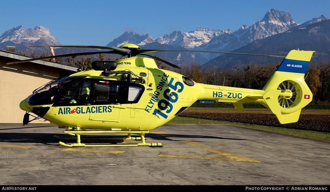 Aircraft Photo of HB-ZUC | Eurocopter EC-135T-2+ | Air Glaciers | AirHistory.net #416709