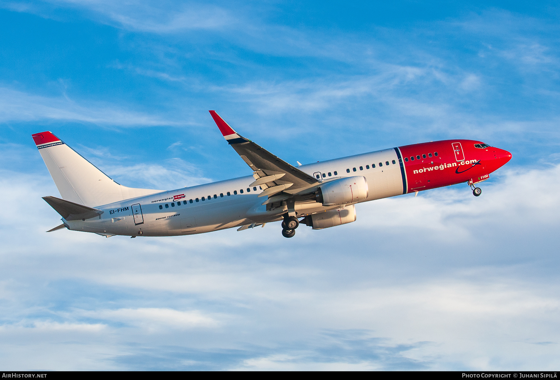 Aircraft Photo of EI-FHM | Boeing 737-8JP | Norwegian | AirHistory.net #416791