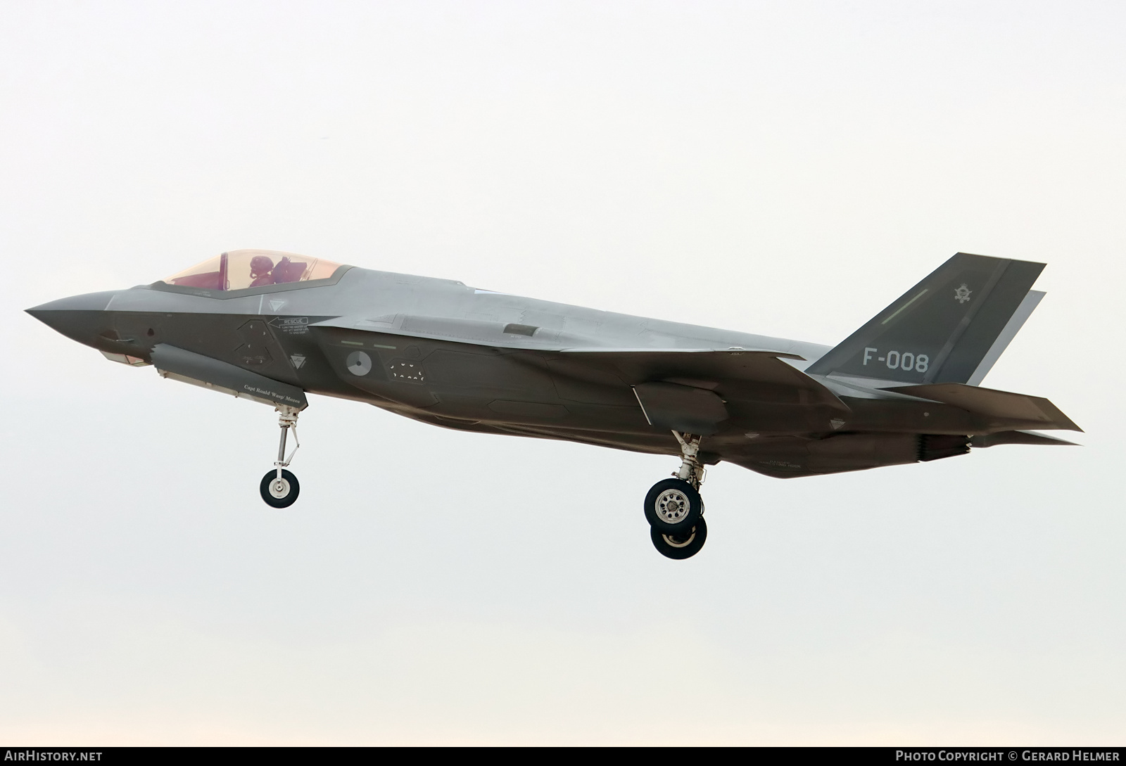 Aircraft Photo of F-008 | Lockheed Martin F-35A Lightning II | Netherlands - Air Force | AirHistory.net #416944