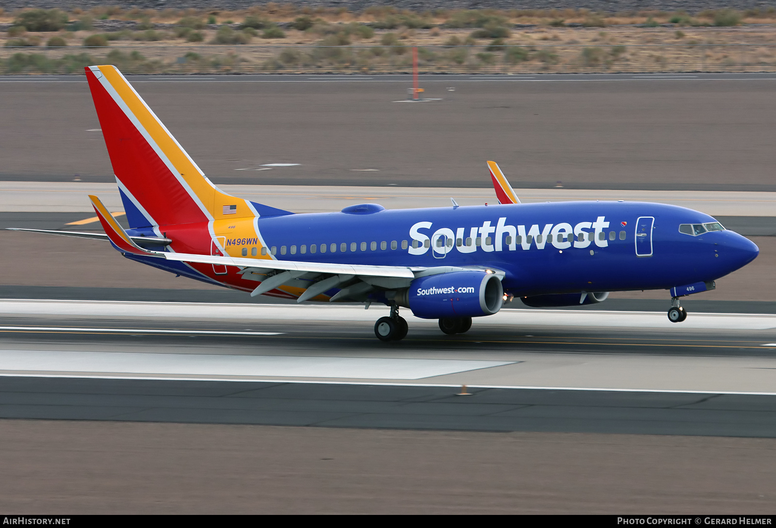 Aircraft Photo of N496WN | Boeing 737-7H4 | Southwest Airlines | AirHistory.net #417053