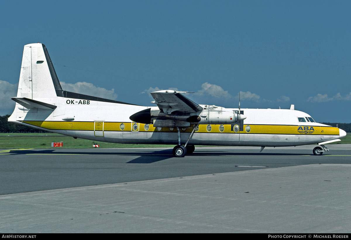 Aircraft Photo of OK-ABB | Fokker F27-500C/RF Friendship | ABA Air - Autoklub Bohemia Assistance | AirHistory.net #417109