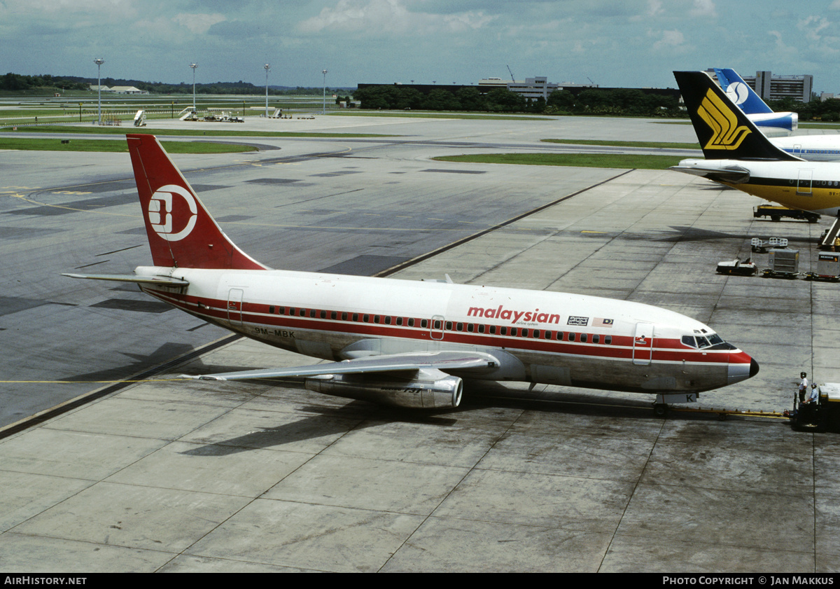 Aircraft Photo of 9M-MBK | Boeing 737-2H6/Adv | Malaysian Airline System - MAS | AirHistory.net #417123