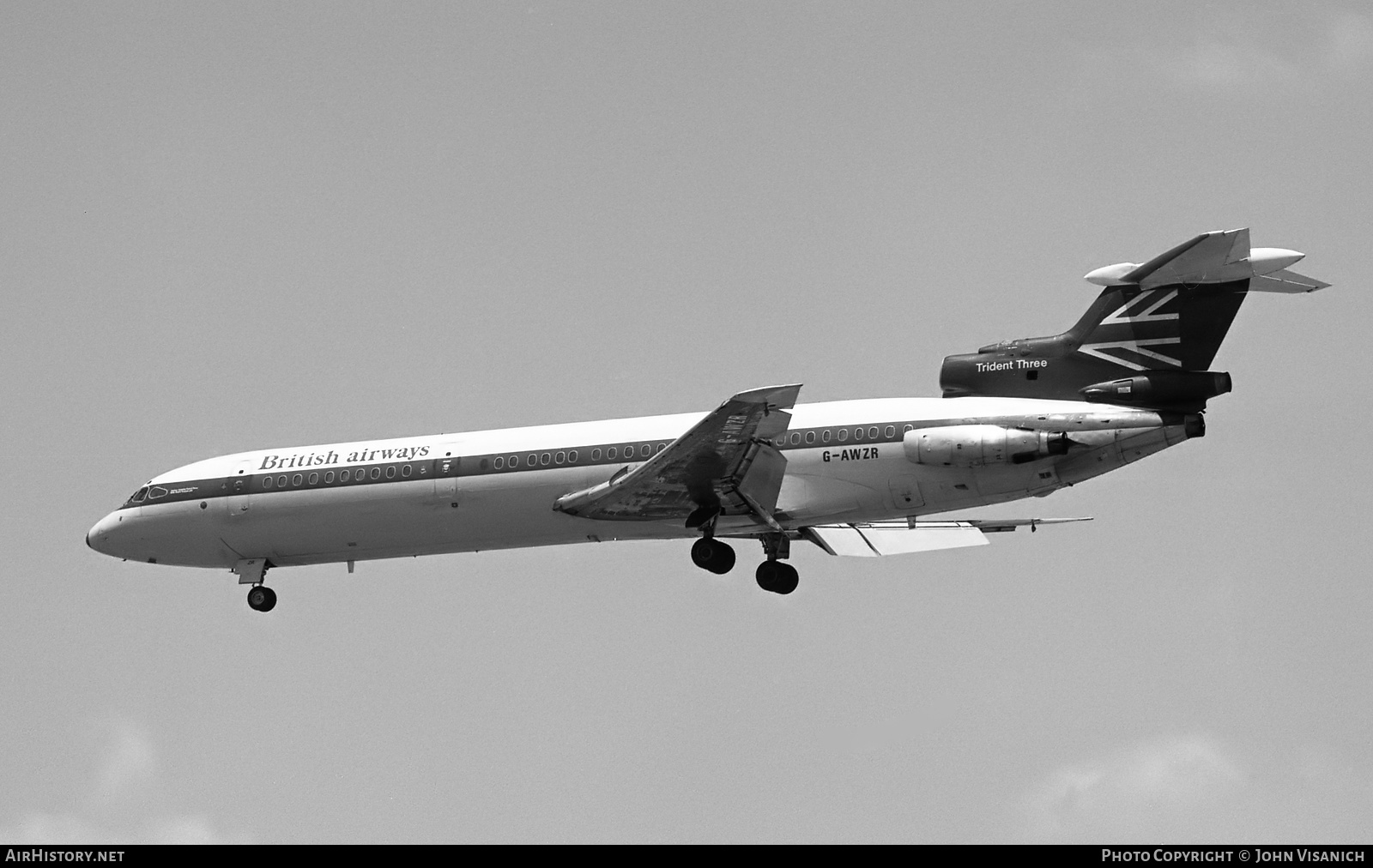 Aircraft Photo of G-AWZR | Hawker Siddeley HS-121 Trident 3B | British Airways | AirHistory.net #417205
