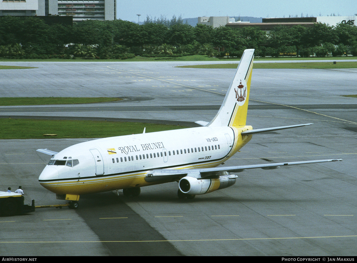 Aircraft Photo of V8-UED | Boeing 737-2M6C/Adv | Royal Brunei Airlines | AirHistory.net #417248