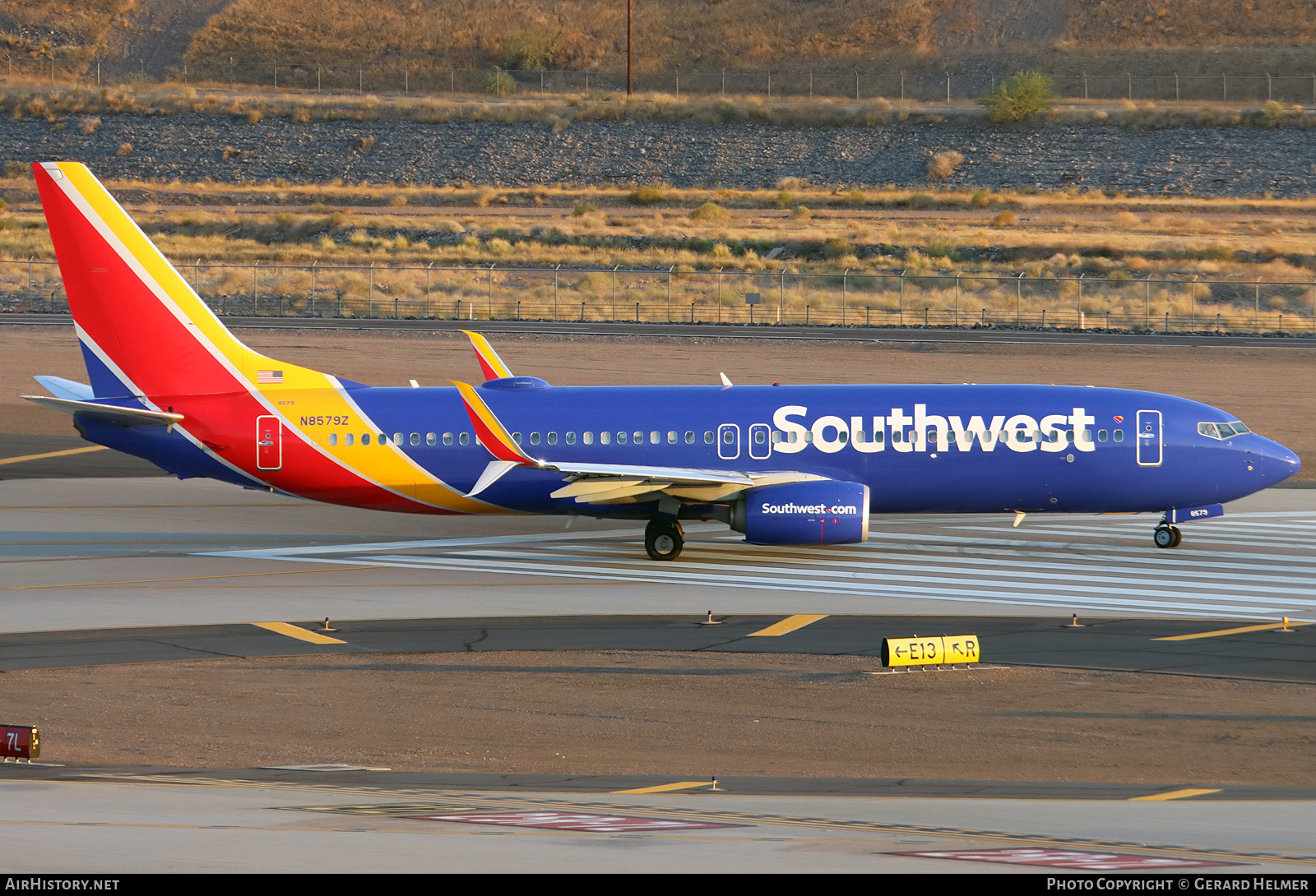 Aircraft Photo of N8579Z | Boeing 737-800 | Southwest Airlines | AirHistory.net #417273
