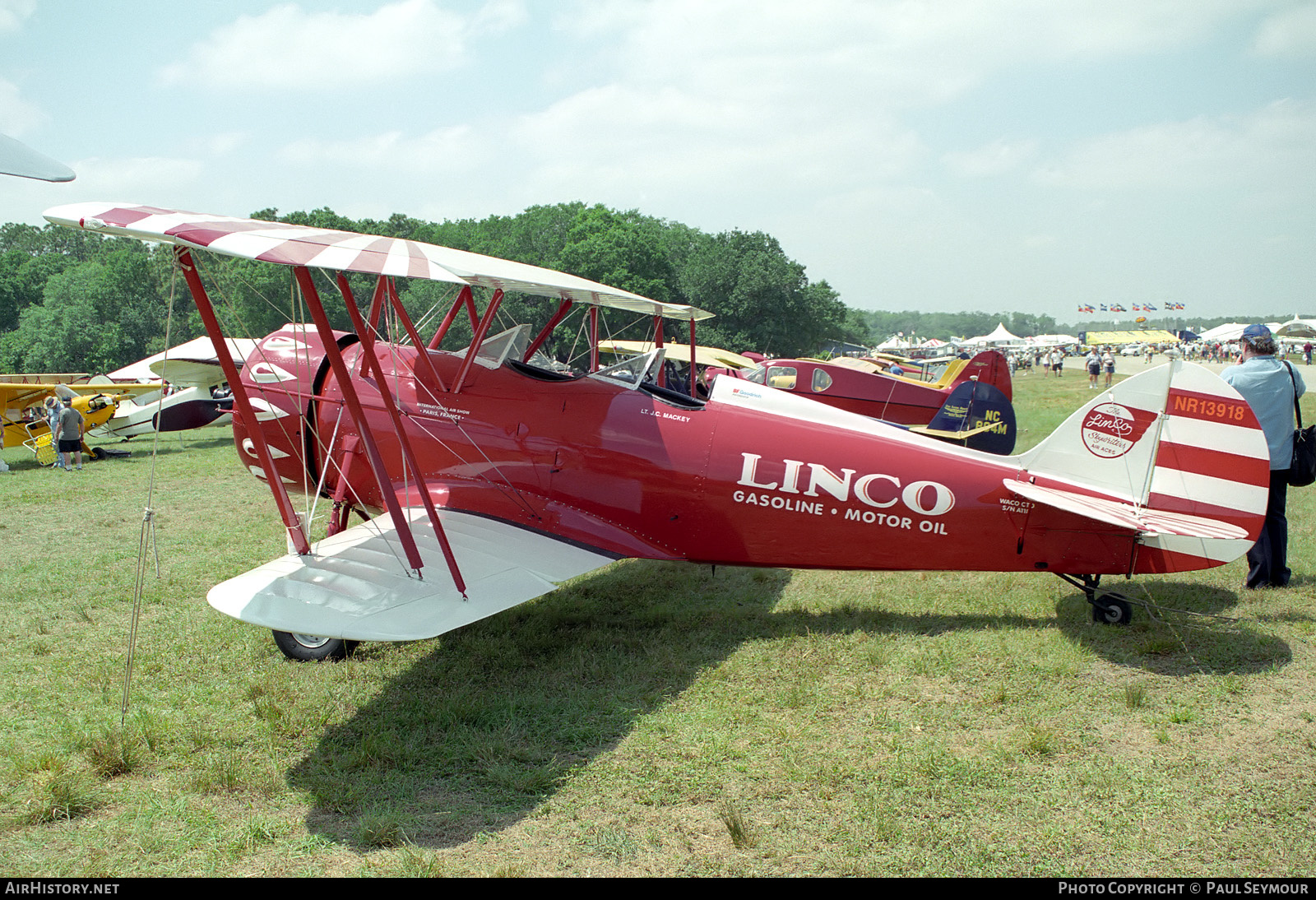 Aircraft Photo of N13918 / NR13918 | Waco ATO | Linco Gasoline & Motor Oil | AirHistory.net #417328