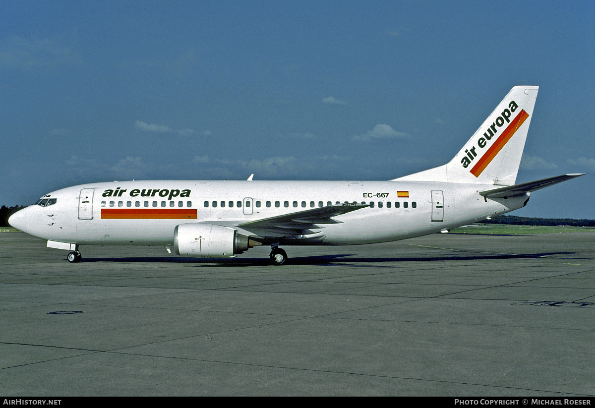 Aircraft Photo of EC-667 | Boeing 737-3Y0 | Air Europa | AirHistory.net #417486
