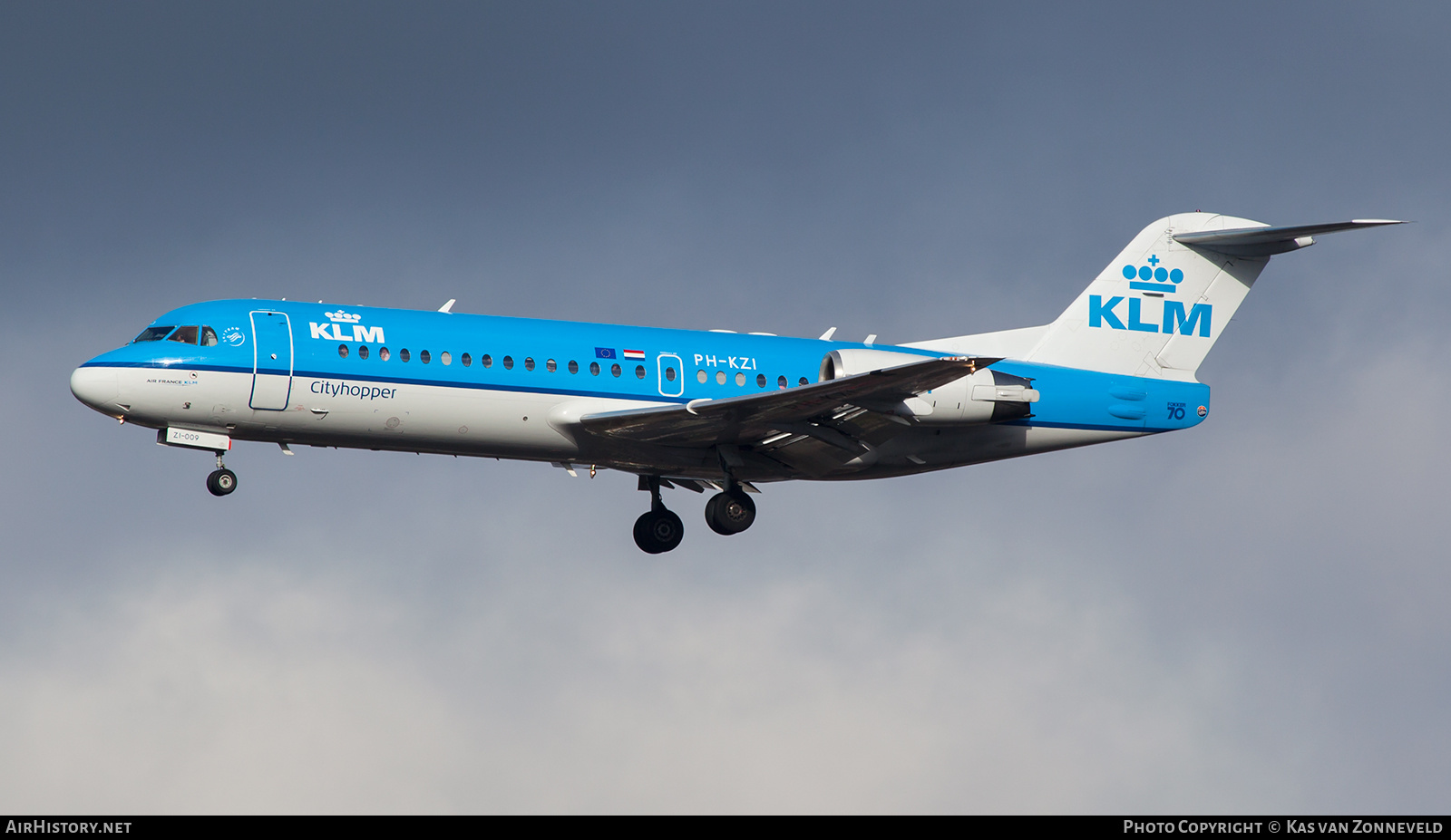 Aircraft Photo of PH-KZI | Fokker 70 (F28-0070) | KLM Cityhopper | AirHistory.net #417584