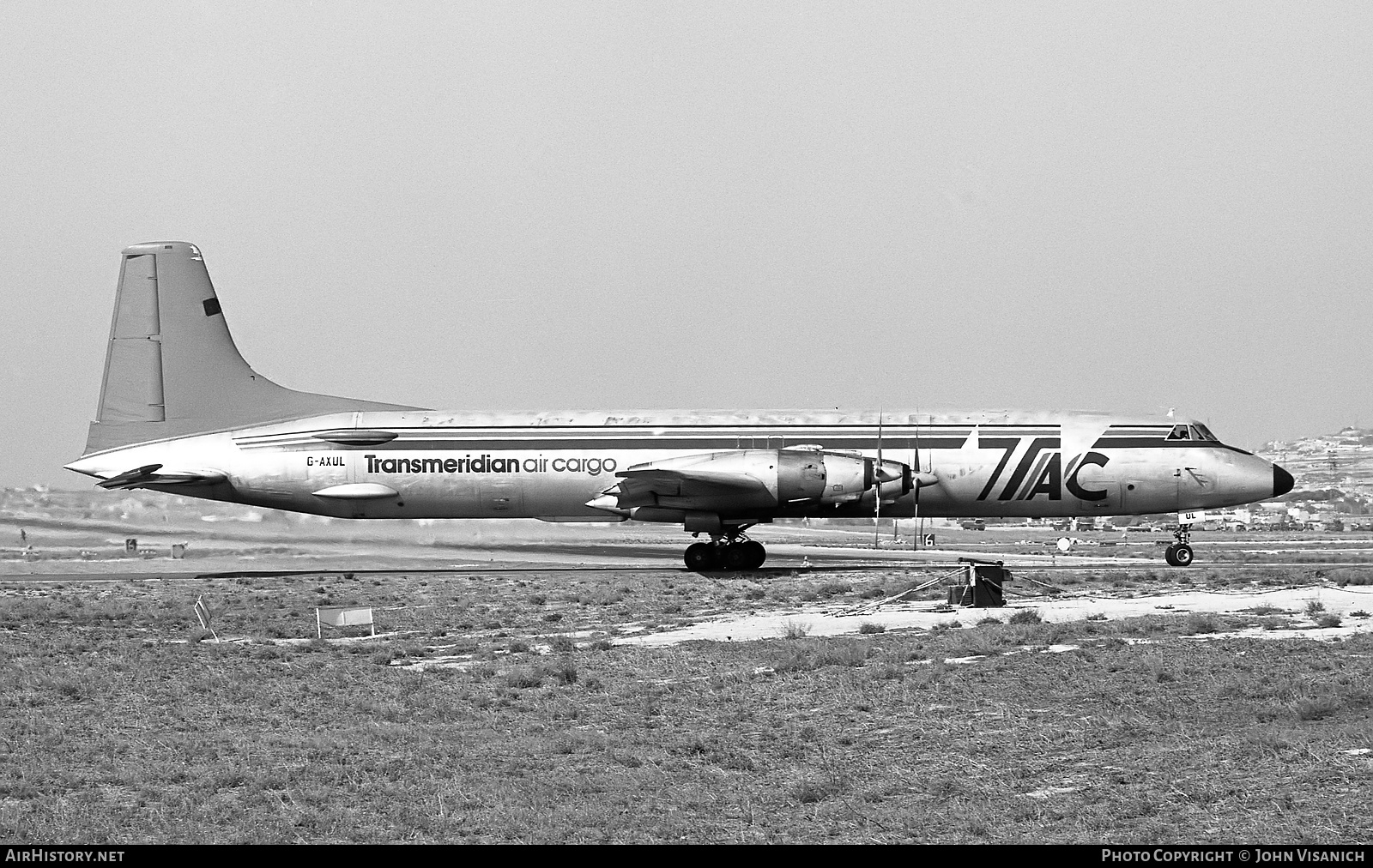 Aircraft Photo of G-AXUL | Canadair CL-44D4-2 | Transmeridian Air Cargo | AirHistory.net #417972