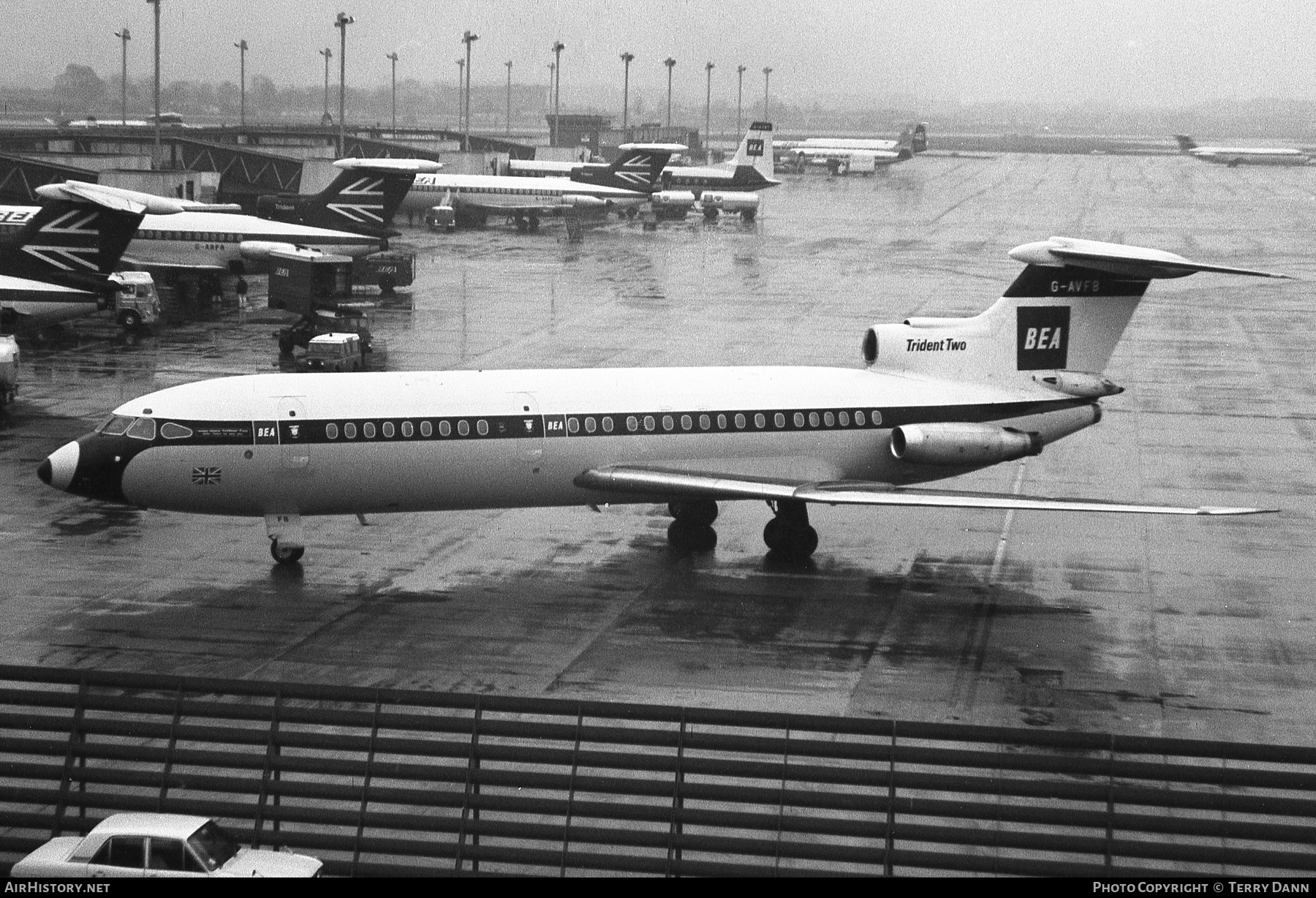 Aircraft Photo of G-AVFB | Hawker Siddeley HS-121 Trident 2E | BEA - British European Airways | AirHistory.net #418009