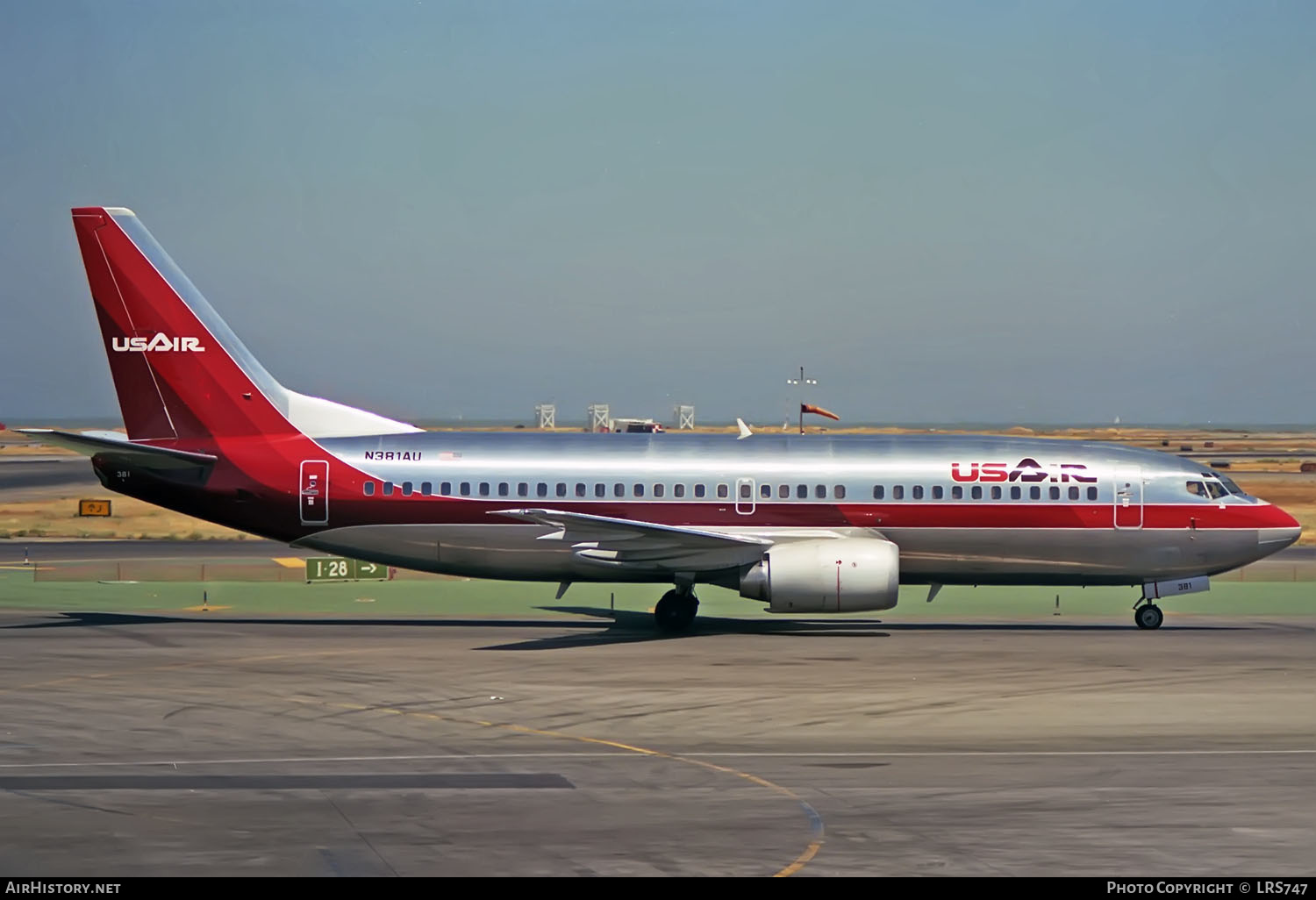 Aircraft Photo of N381AU | Boeing 737-3B7 | USAir | AirHistory.net #418042