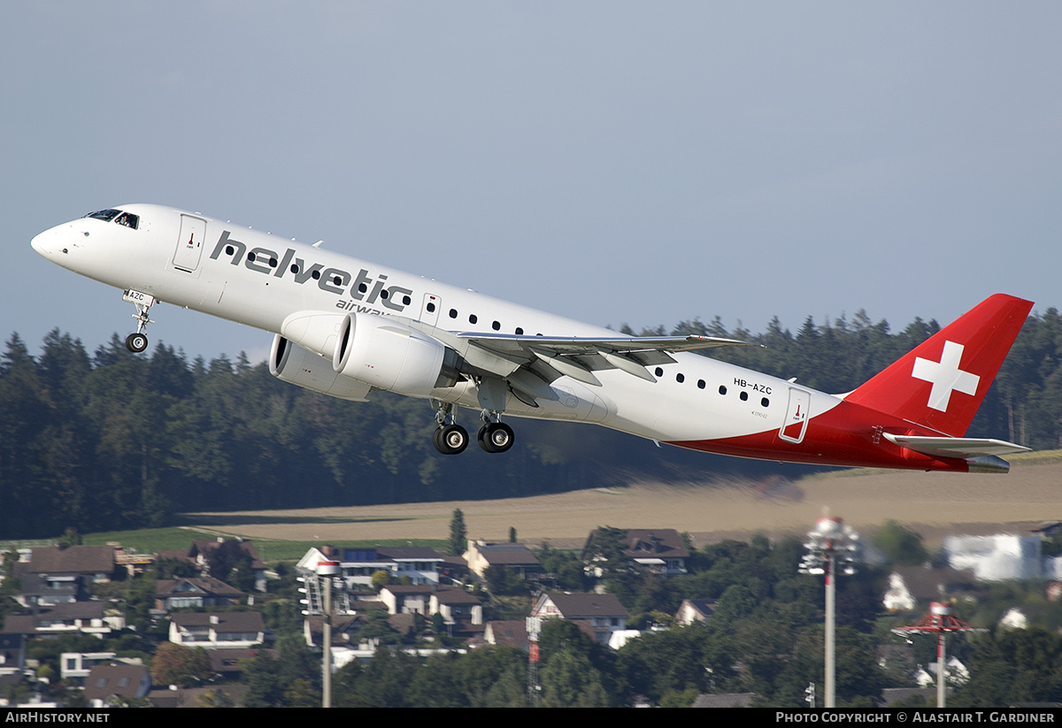 Aircraft Photo of HB-AZC | Embraer 190-E2 (ERJ-190-300) | Helvetic Airways | AirHistory.net #418350