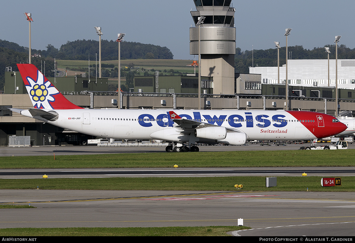 Aircraft Photo of HB-JMF | Airbus A340-313E | Edelweiss Air | AirHistory.net #418359