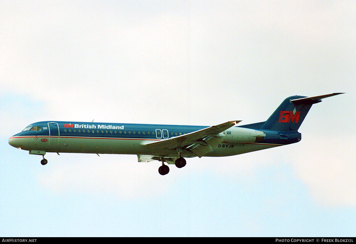 Aircraft Photo of G-BVJB | Fokker 100 (F28-0100) | British Midland Airways - BMA | AirHistory.net #418370