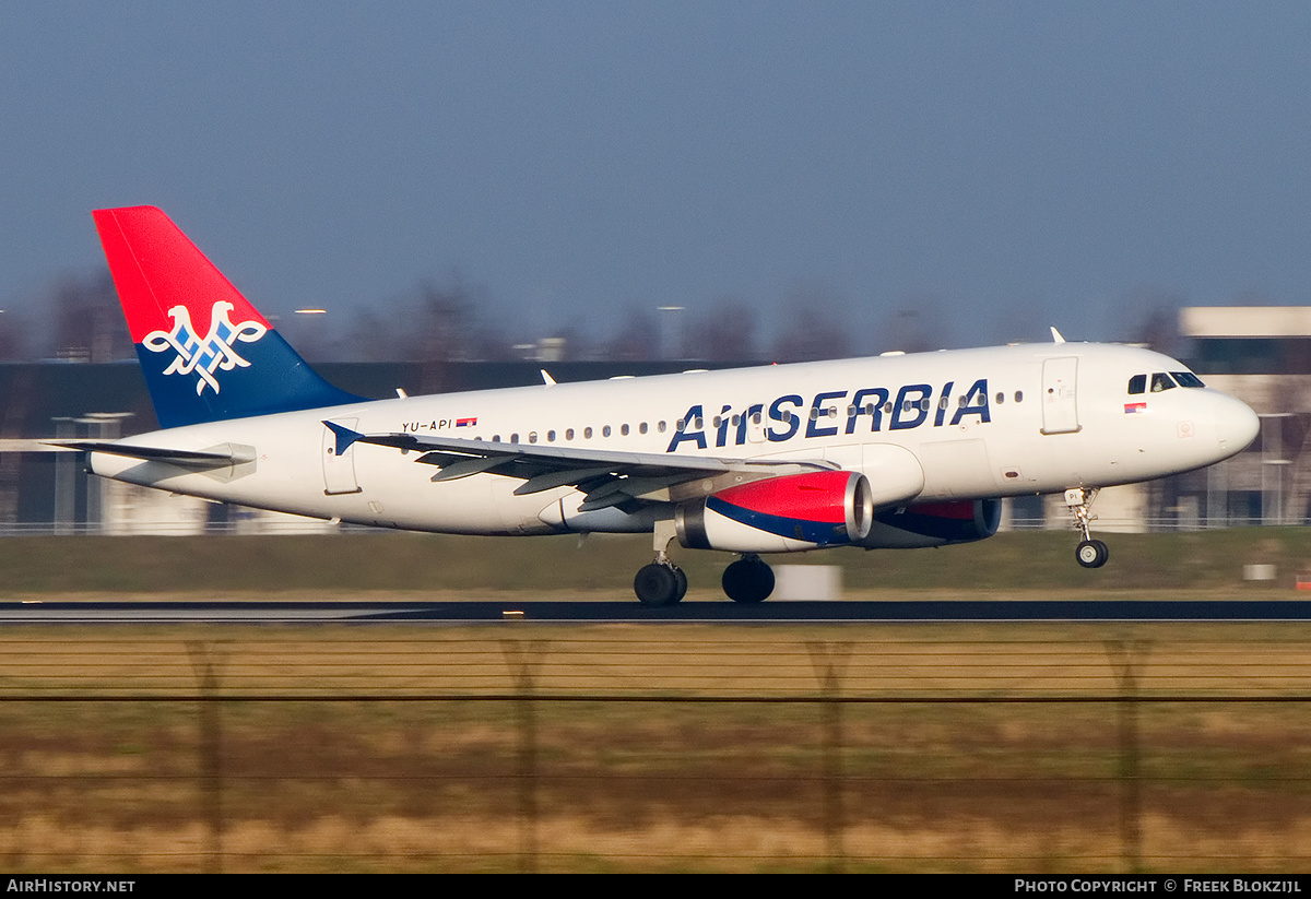 Aircraft Photo of YU-API | Airbus A319-132 | Air Serbia | AirHistory.net #418394