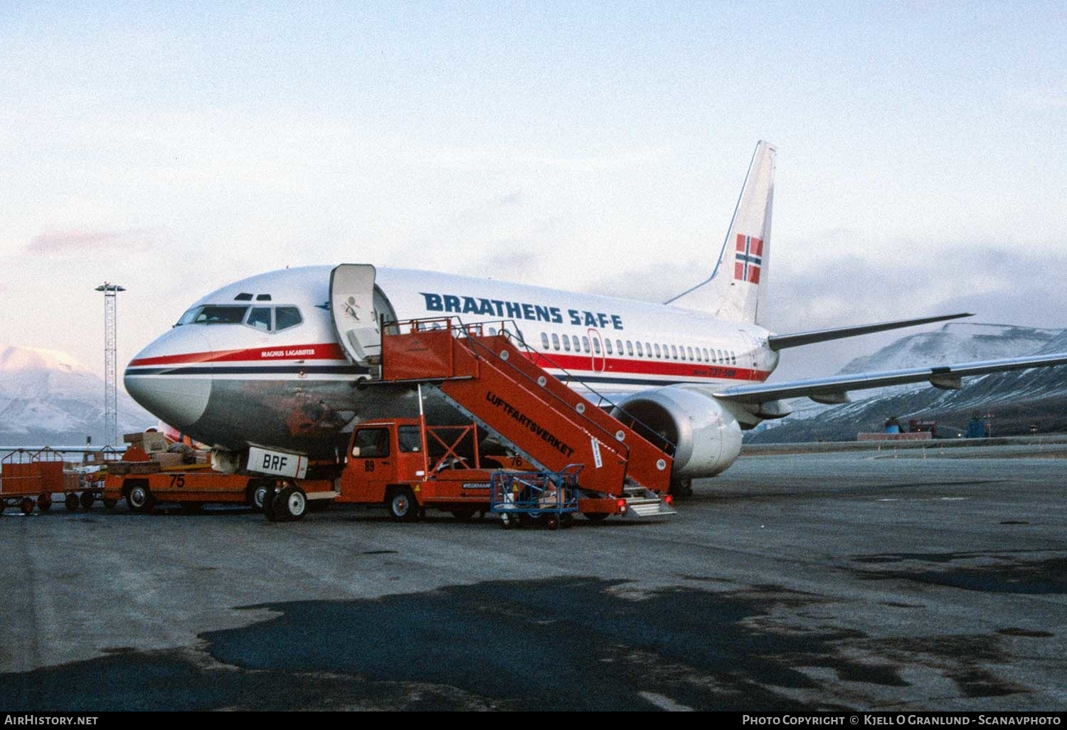 Aircraft Photo of LN-BRF | Boeing 737-505 | Braathens SAFE | AirHistory.net #418440