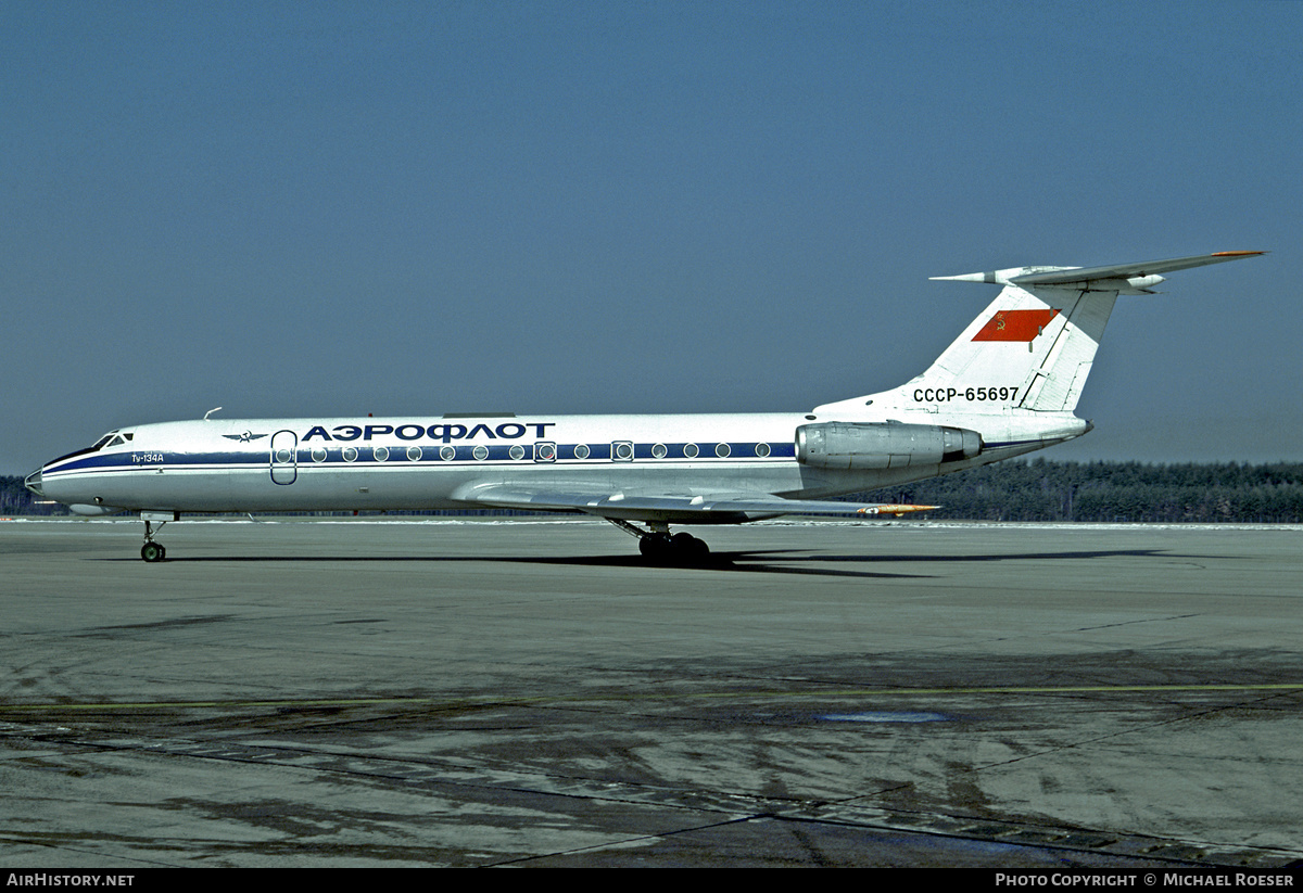 Aircraft Photo of CCCP-65697 | Tupolev Tu-134A | Aeroflot | AirHistory.net #418449