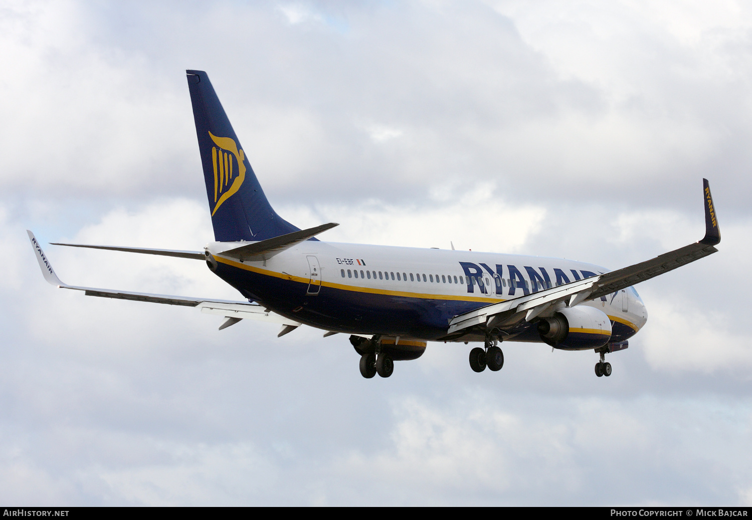 Aircraft Photo of EI-EBF | Boeing 737-8AS | Ryanair | AirHistory.net #418817