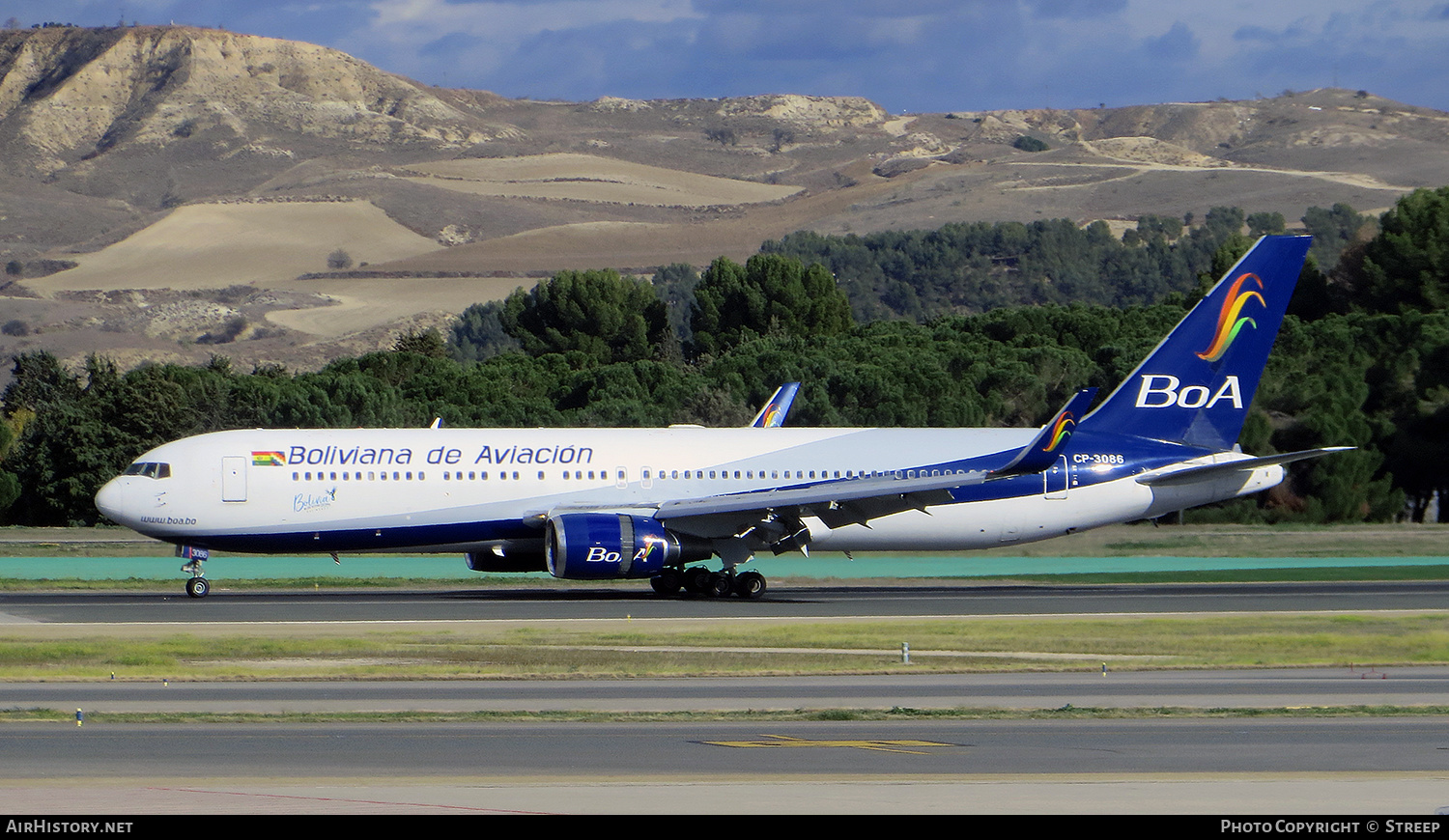 Aircraft Photo of CP-3086 | Boeing 767-3S1/ER | Boliviana de Aviación - BoA | AirHistory.net #419019