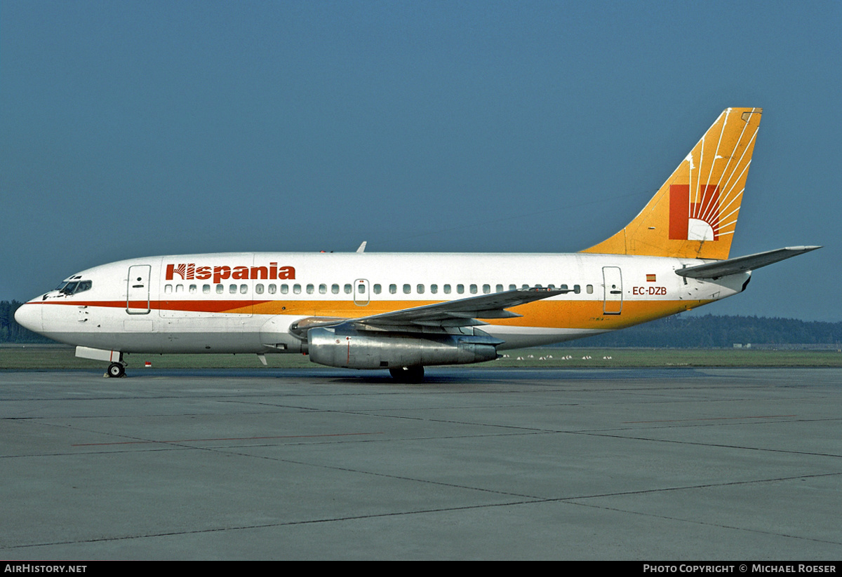 Aircraft Photo of EC-DZB | Boeing 737-248C | Hispania Líneas Aéreas | AirHistory.net #419105