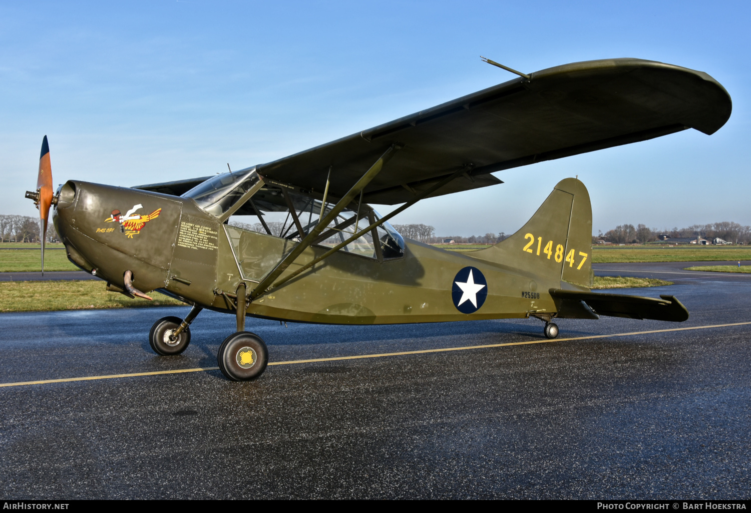 Aircraft Photo of N255DB / 42-14847 | Stinson L-5 Sentinel | USA - Air Force | AirHistory.net #419148