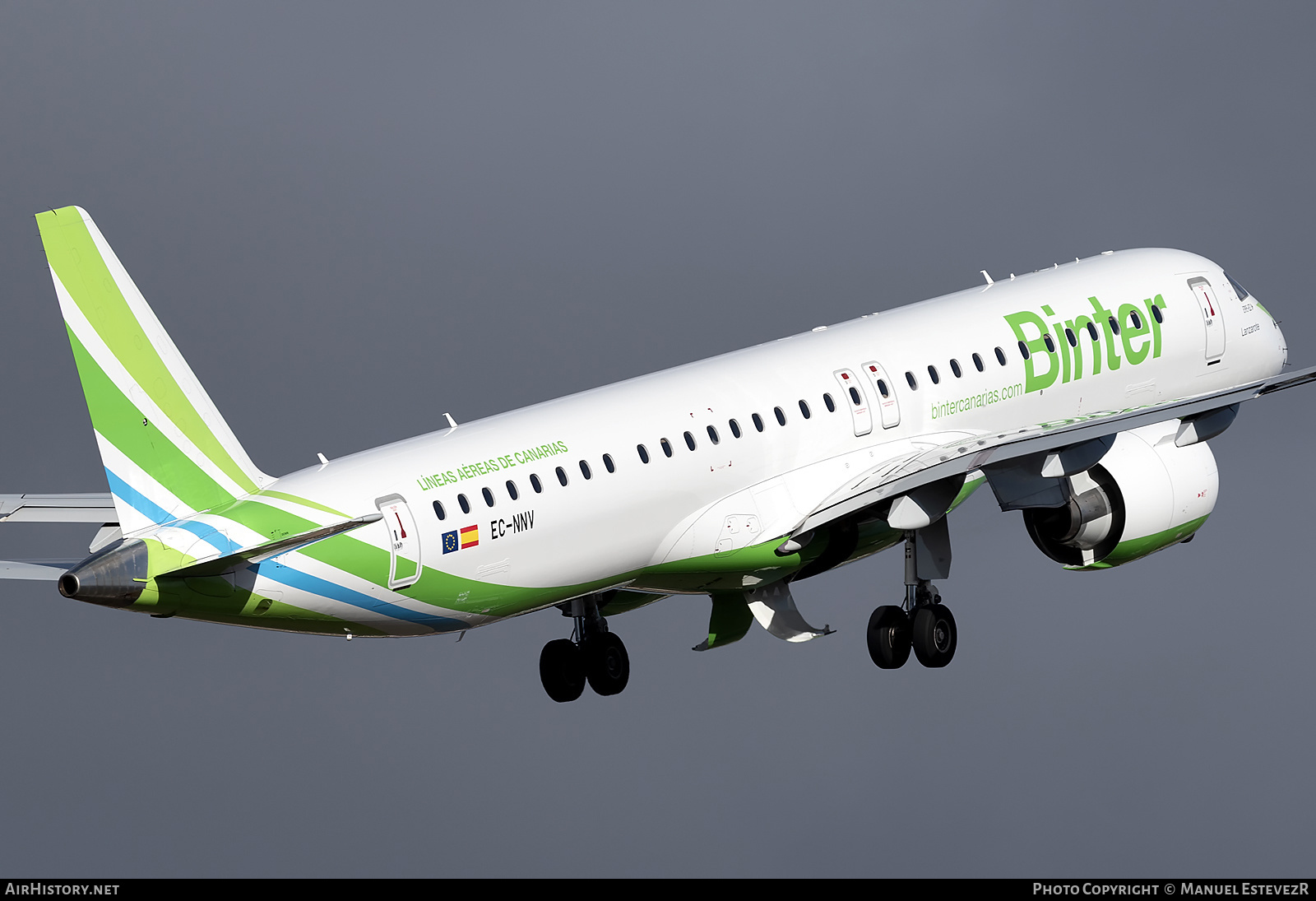 Aircraft Photo of EC-NNV | Embraer 195-E2 (ERJ-190-400) | Binter Canarias | AirHistory.net #419165